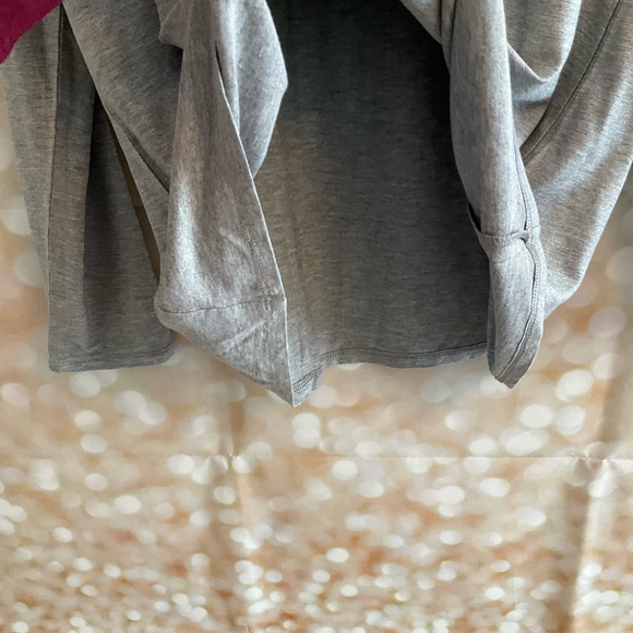 White House Black Market Gray Sparkle Long Sleeve Top - Picture 4 of 7